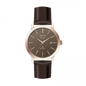 Alexandre Christie AC 1007 Rosegold Brown Lady Leather LDLRGBO